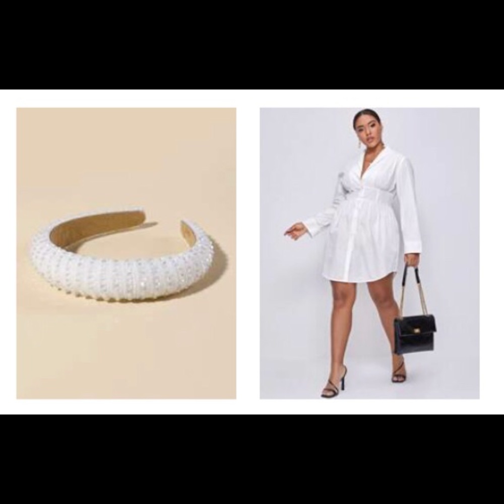White spring dress w/ nice head band